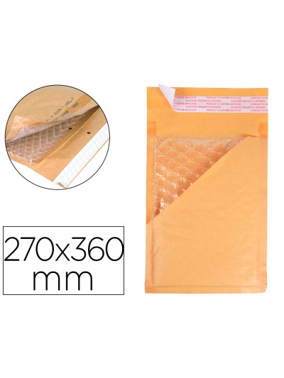 Sobre burbujas crema q-connect h/5 270 x 360 mm caja de 50 un