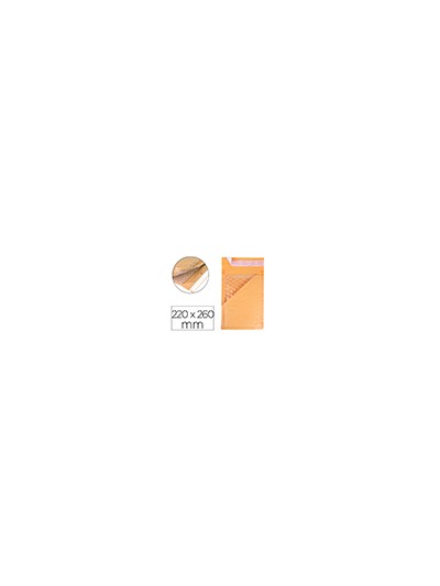 Sobre burbujas crema q-connect e/2 220 x 260 mm caja de 100