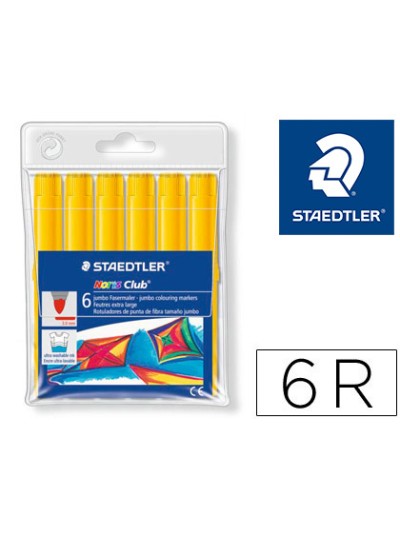 Rotulador staedtler color jumbo trazo 3 mm unicolor amarillo