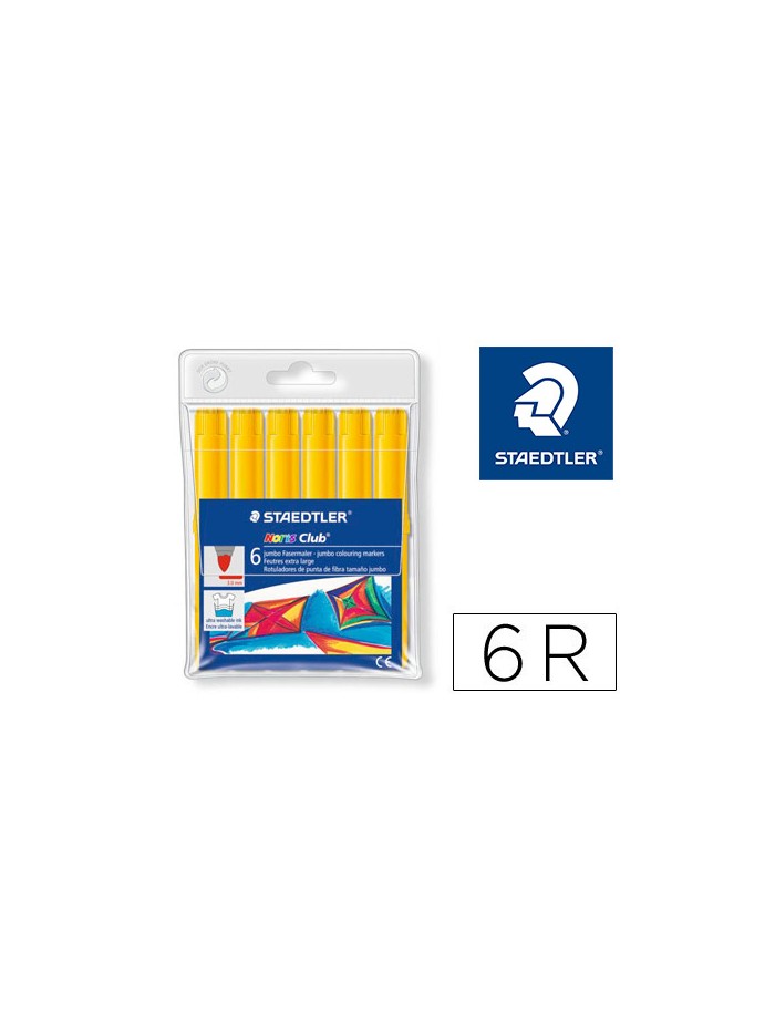 Rotulador staedtler color jumbo trazo 3 mm unicolor amarillo Rotulador staedtler color jumbo trazo 3 mm unicolor amarillo