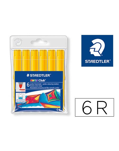 Rotulador staedtler color jumbo trazo 3 mm unicolor amarillo