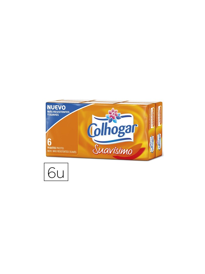 Pañuelos de papel colhogar compacto blanco 4 capas paquete de 8 pañuelos Pañuelos de papel colhogar compacto blanco 4 capas paquete de 8 pañuelos