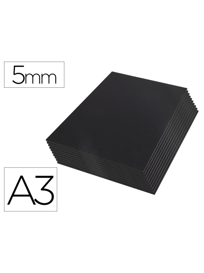 Carton pluma liderpapel negro doble cara din a3 espesor 5 mm Carton pluma liderpapel negro doble cara din a3 espesor 5 mm