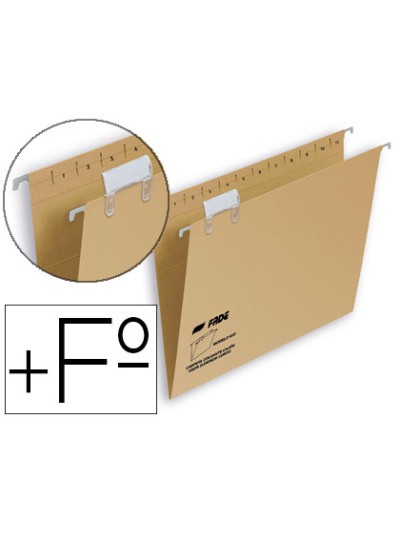 Carpeta colgante fade folio prolongado visor superior kraft eco