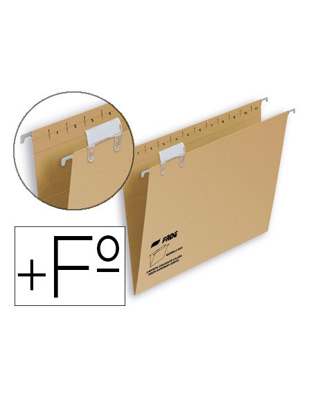 Carpeta colgante fade folio prolongado visor superior kraft eco