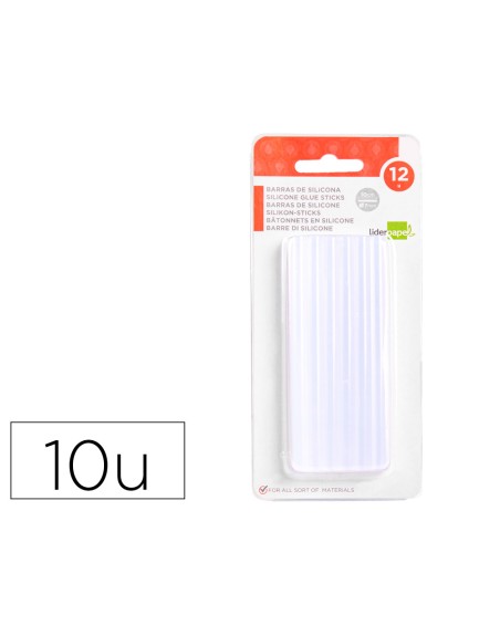Barra termofusible liderpapel de 7 mm de diametro x 100 mm de alto blister de 12 unidades