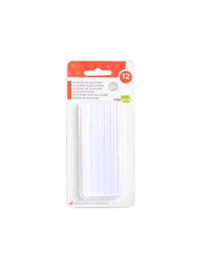 Barra termofusible liderpapel de 7 mm de diametro x 100 mm de alto blister de 12 unidades