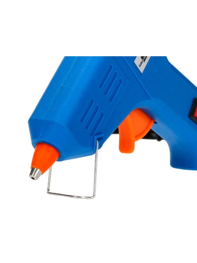 Pistola termofusible mini liderpapel de 25w con gatillo dispensador y 2 barras de repuesto de 7 mm diametro x 100 mm