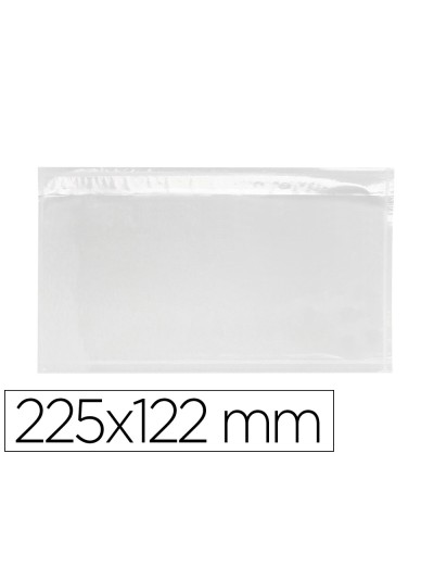Sobre autoadhesivo q-connect portadocumentos 225x122 mm ventana transparente paquete de 100 unidades