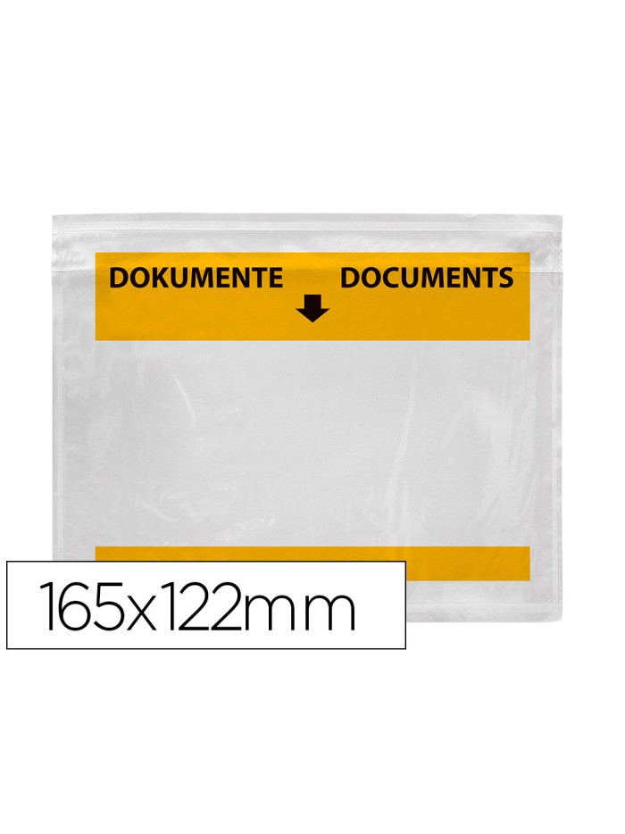 Sobre autoadhesivo q-connect portadocumentos multilingue 165x122 mm ventana transparente paquete de 100 Sobre autoadhesivo q-connect portadocumentos multilingue 165x122 mm ventana transparente paquete de 100