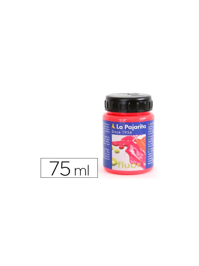 Pintura acrilica la pajarita f-03 rojo amapola fluorescente 75ml Pintura acrilica la pajarita f-03 rojo amapola fluorescente 75ml
