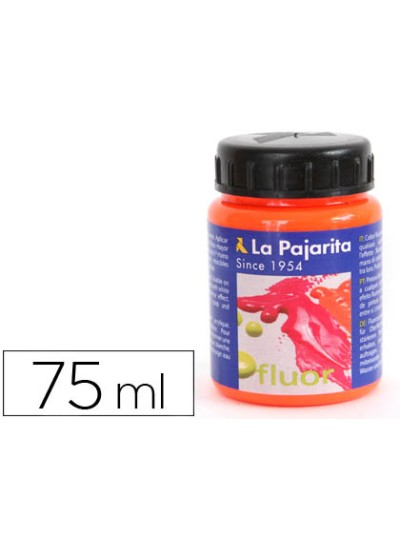 Pintura acrilica la pajarita f-02 naranja fluorescente 75ml