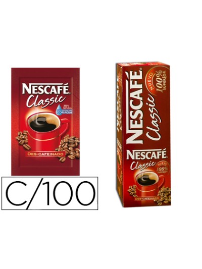 Cafe nescafe descafeinado monodosis caja de 10 sobres