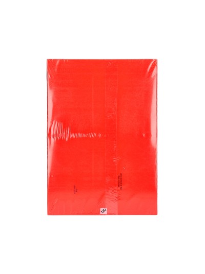 Papel color q-connect din a3 80gr rojo intenso paquete de 500 hojas