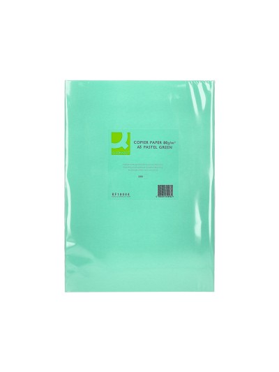 Papel color q-connect din a3 80gr verde paquete de 500 hojas