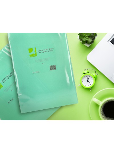 Papel color q-connect din a3 80gr verde paquete de 500 hojas