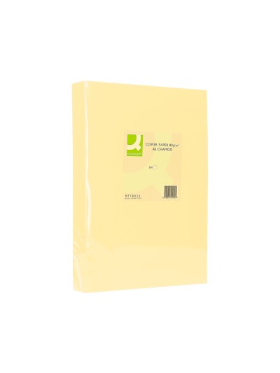 Papel color q-connect din a3 80gr champagne paquete de 500 hojas