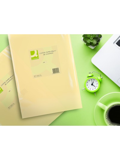 Papel color q-connect din a3 80gr champagne paquete de 500 hojas