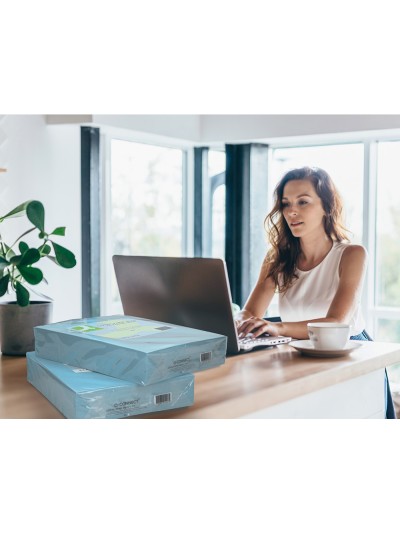 Papel color q-connect din a3 80gr celeste paquete de 500 hojas