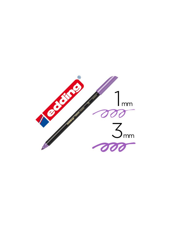 Rotulador edding punta fibra 1200 violeta metalizado n 78 punta redonda 1-3 mm Rotulador edding punta fibra 1200 violeta metalizado n 78 punta redonda 1-3 mm