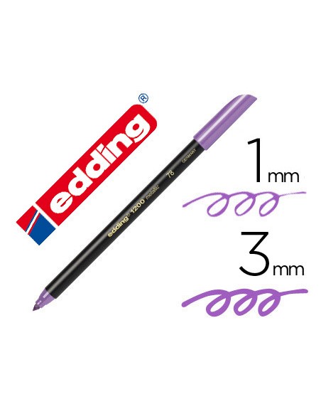 Rotulador edding punta fibra 1200 violeta metalizado n 78 punta redonda 1-3 mm