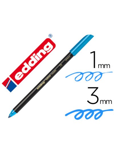Rotulador edding punta fibra 1200 azul metalizado n 73 punta redonda 1-3 mm