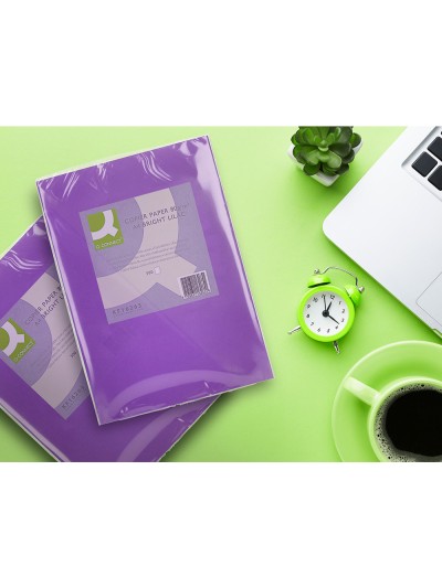 Papel color q-connect din a4 80gr lila intenso paquete de 500 hojas
