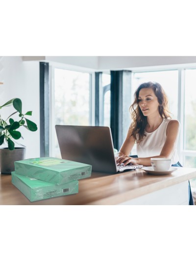 Papel color q-connect din a4 80 gr verde paquete de 500 hojas