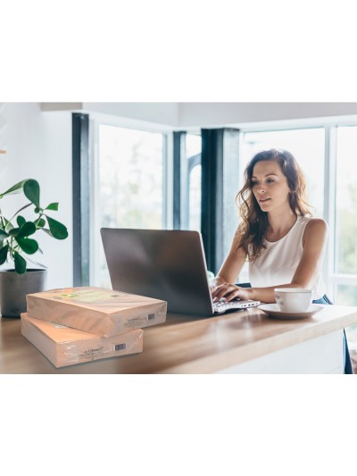 Papel color q-connect din a4 80gr crema paquete de 500 hojas