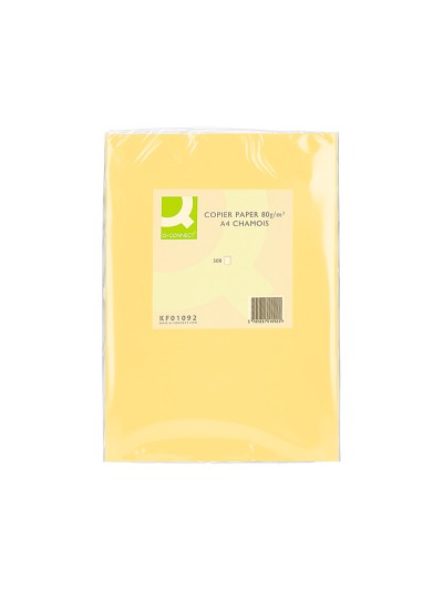 Papel color q-connect din a4 80gr champagne paquete de 500 hojas