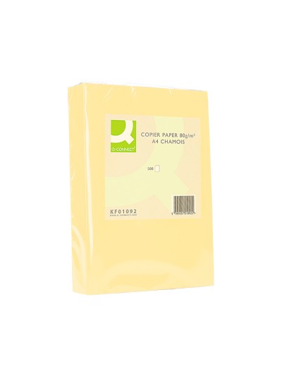 Papel color q-connect din a4 80gr champagne paquete de 500 hojas