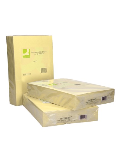 Papel color q-connect din a4 80gr champagne paquete de 500 hojas
