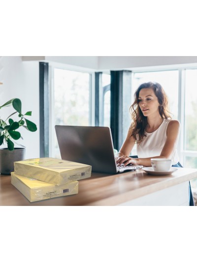 Papel color q-connect din a4 80gr champagne paquete de 500 hojas