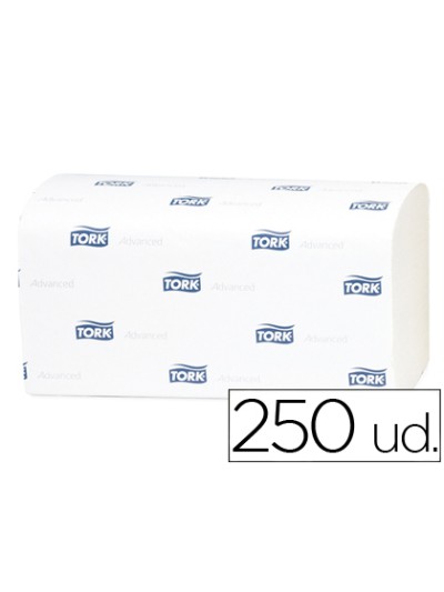 Toalla de papel engarzada 2 capas 21,8x23 cm paquete de 250 unidades para dispensador h3