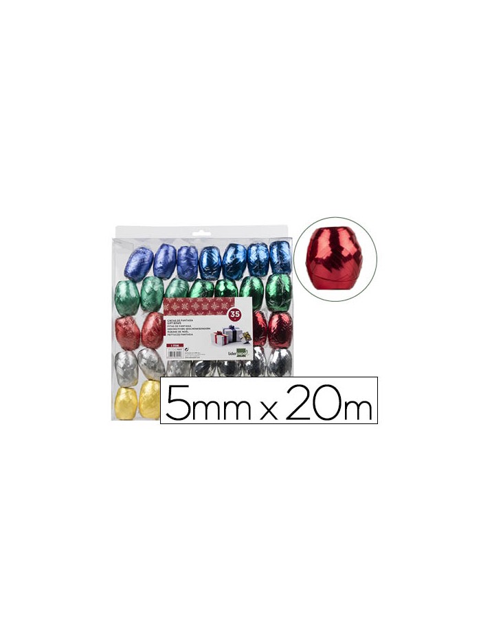 Cinta fantasia liderpapel barrilete 5 mm x 20 mt colores metalizados surtidos Cinta fantasia liderpapel barrilete 5 mm x 20 mt colores metalizados surtidos