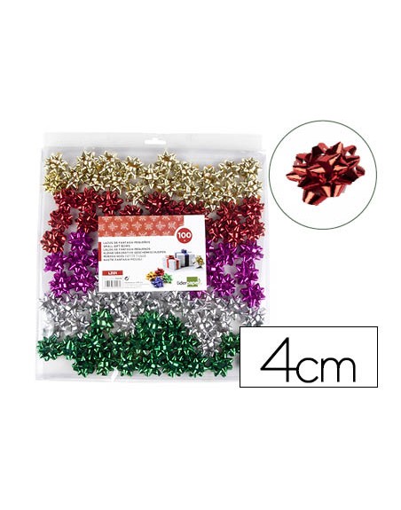 Lazos liderpapel fantasia pequeños metalizados colores surtidos