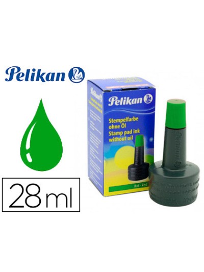 Tinta tampon pelikan verde bote 28 ml