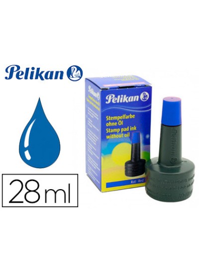 Tinta tampon pelikan azul bote 28 ml