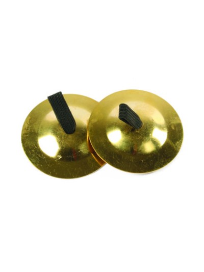Crotalo amaya de cobre con agarre de tela set de 2 unidades diametro 6 cm