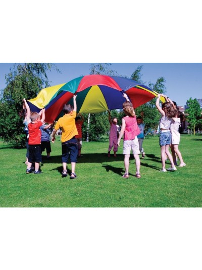Paracaidas amaya de nylon con 20 asas colores del parchis 6 m