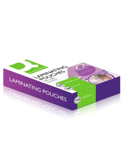 Bolsa de plastificar q-connect 105 x 148 mm din a6 125 mc caja de 100 unidades