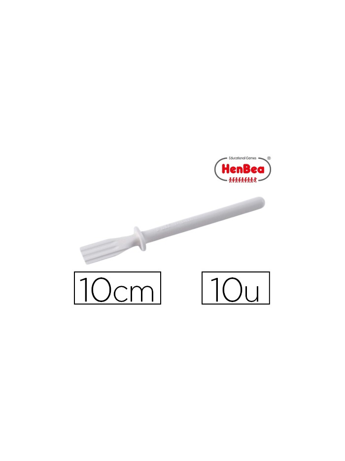 Pincel henbea para cola blanca de plastico flexible 10 cm largo bolsa de 10 unidades Pincel henbea para cola blanca de plastico flexible 10 cm largo bolsa de 10 unidades