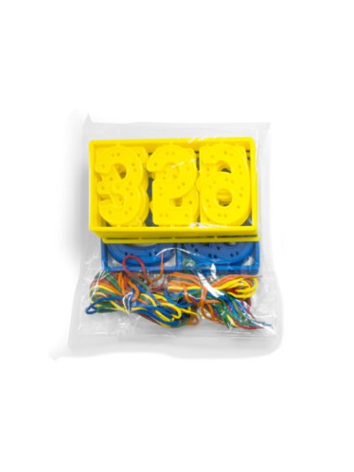Juego miniland numeros para coser 7 cm 40 piezas + 20 cordones