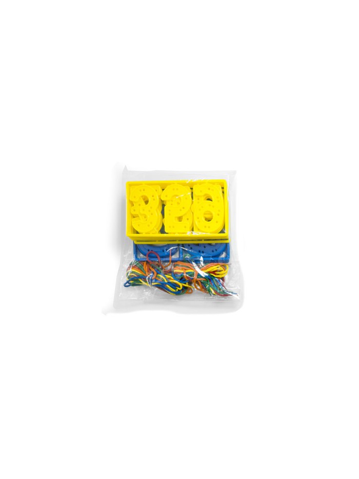 Juego miniland numeros para coser 7 cm 40 piezas + 20 cordones Juego miniland numeros para coser 7 cm 40 piezas + 20 cordones