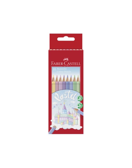 Lapices de colores faber castell pastel caja de 10 unidades colores surtidos