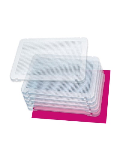 Juego miniland placa para pinchos transparente 31x21 cm set de 6 unidades