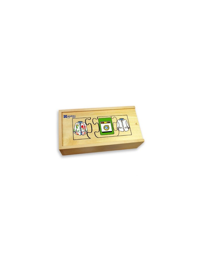Puzle andreutoys madera secuencias temporales 10 puzles 24x12x6,5 cm Puzle andreutoys madera secuencias temporales 10 puzles 24x12x6,5 cm
