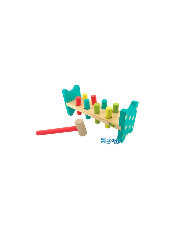 Juego andreutoys banco pica colores 8 barras 28,6x8x12,2 cm Juego andreutoys banco pica colores 8 barras 28,6x8x12,2 cm