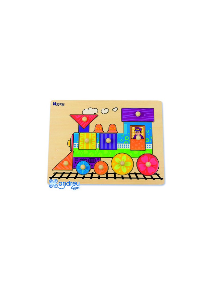 Puzle andreutoys madera tren 10 piezas Puzle andreutoys madera tren 10 piezas