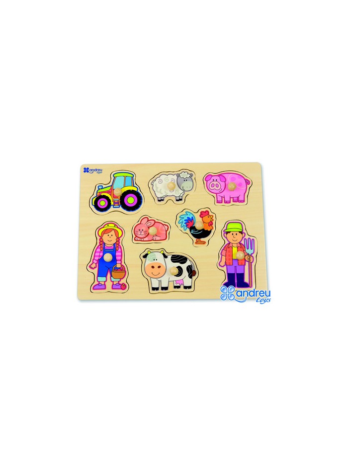 Puzle andreutoys madera granja 8 piezas Puzle andreutoys madera granja 8 piezas